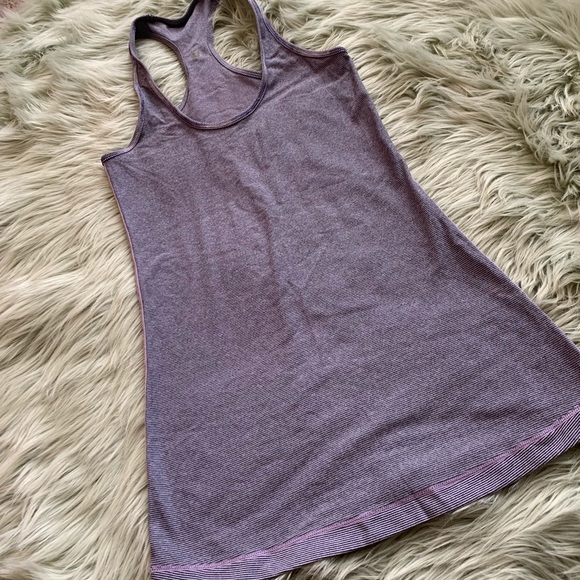 lululemon athletica Tops - Lululemon Purple Pinstripe CRB Tank